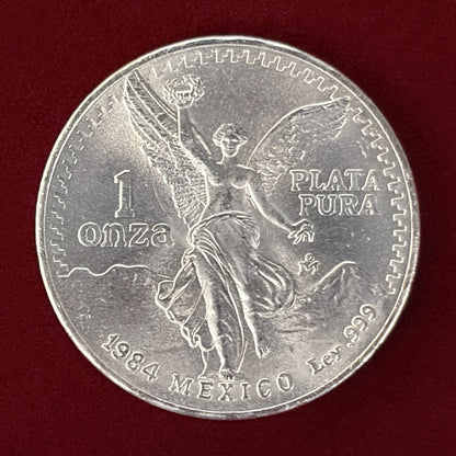 【メキシコ】1オンザ リベルタード銀貨 1984［B-0000519］