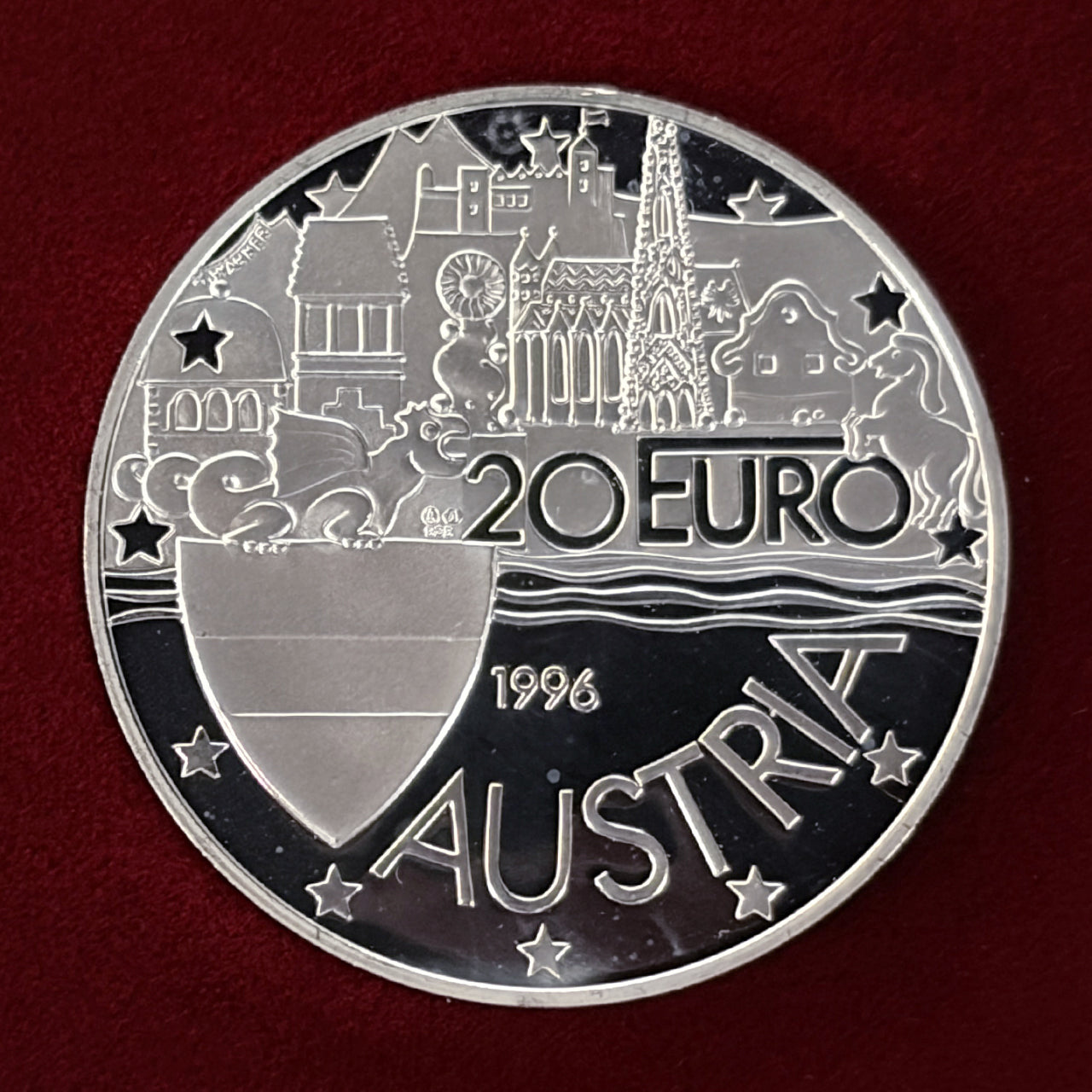 オーストリア】オーストリア建国1000周年記念 20ユーロ 銀貨 プルーフ