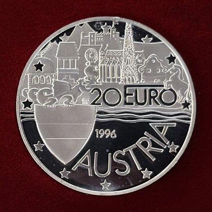 [Austria] 20 Euro Silver Proof Coin Commemorating the 1000th Anniversary of the Founding of Austria 1996 [B-0000523]