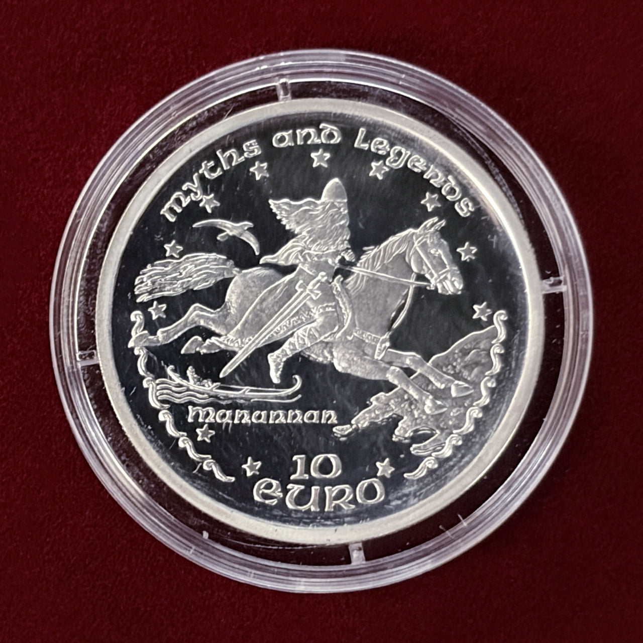 【マン島】神話と伝説 10ユーロ 銀貨 プルーフ 1998［B-0000525］