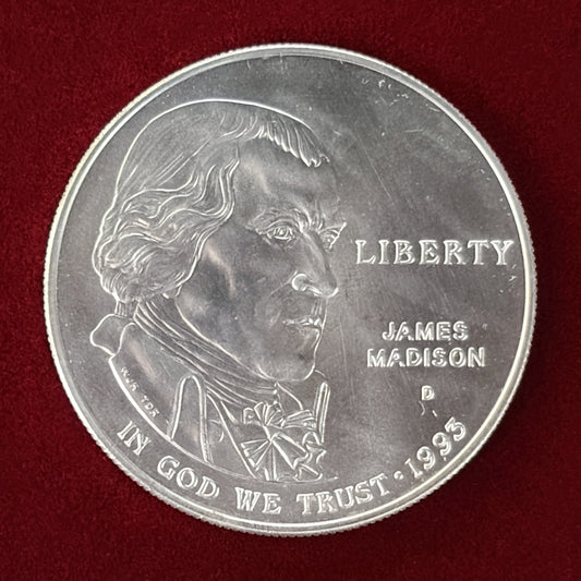 【アメリカ】ジェームズ・マディソン 権利章典 1ドル 銀貨 1993［B-0000529］
