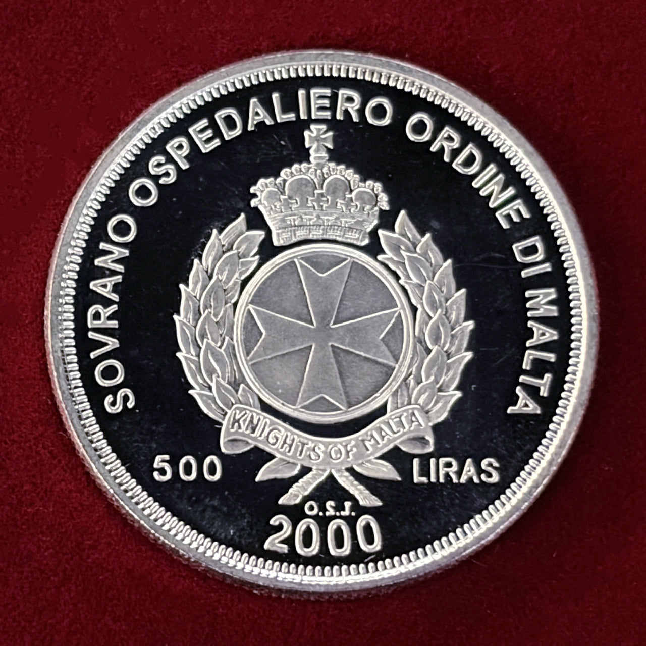 【マルタ騎士団】1565年マルタ包囲戦 500リラ 銀貨 プルーフ 2000［B-0000530］