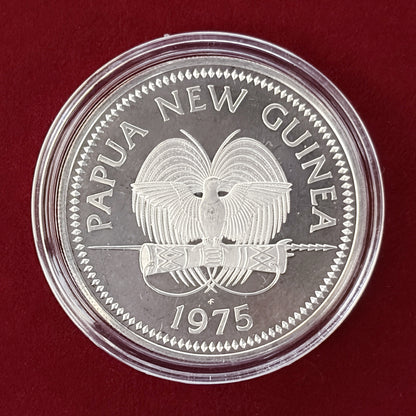 【パプアニューギニア】鳥の楽園 10キナ 銀貨 プルーフ 1975［B-0000534］