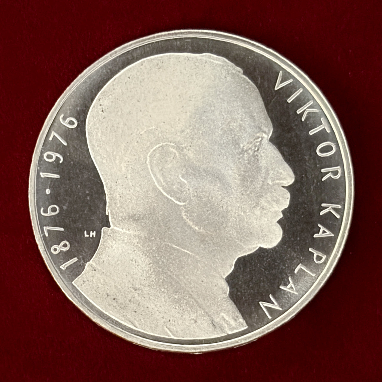 [Czechoslovakia] Victor Kaplan Centennial Commemorative 100 Crown Silver Proof Coin 1976 [B-0000538]