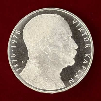 [Czechoslovakia] Victor Kaplan Centennial Commemorative 100 Crown Silver Proof Coin 1976 [B-0000538]