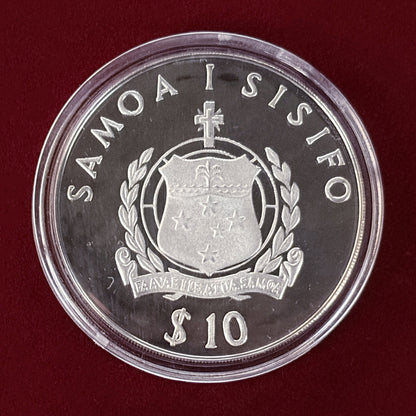 [Western Samoa] Dr. Wilhelm Zolf's 80th Anniversary 10 Tala Silver Proof Coin 1980 [B-0000543]