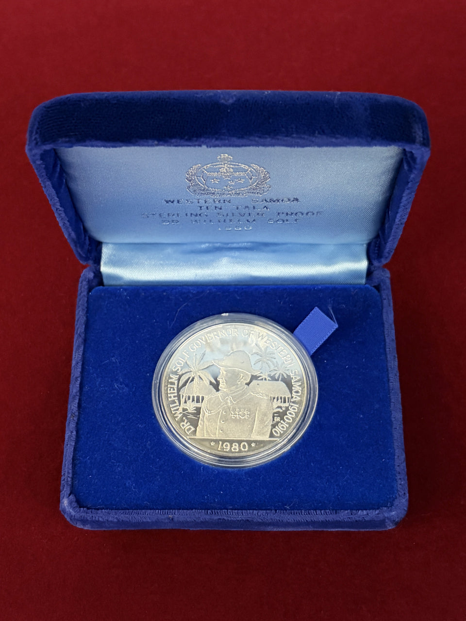 [Western Samoa] Dr. Wilhelm Zolf's 80th Anniversary 10 Tala Silver Proof Coin 1980 [B-0000543]