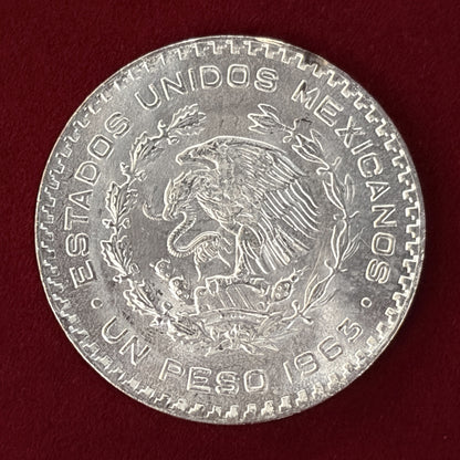 【メキシコ】モレロス テパルカナ 1ペソ 銀貨［B-0000546］
