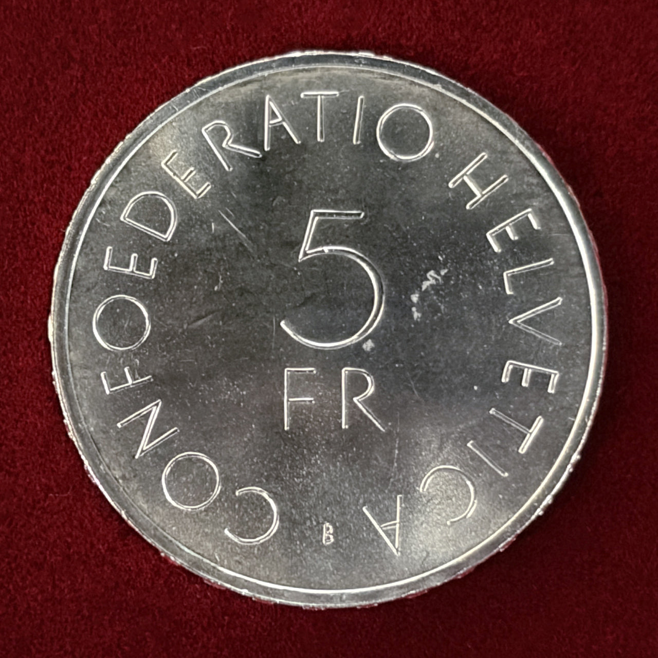 [Swiss] Red Cross 100th Anniversary 5 Franc Silver Coin 1963 [B-0000547]
