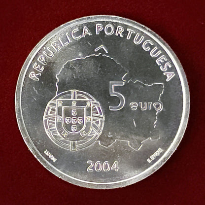 【ポルトガル】ユネスコ世界遺産 エヴォラ歴史地区 5ユーロ 銀貨 2004［B-0000552］