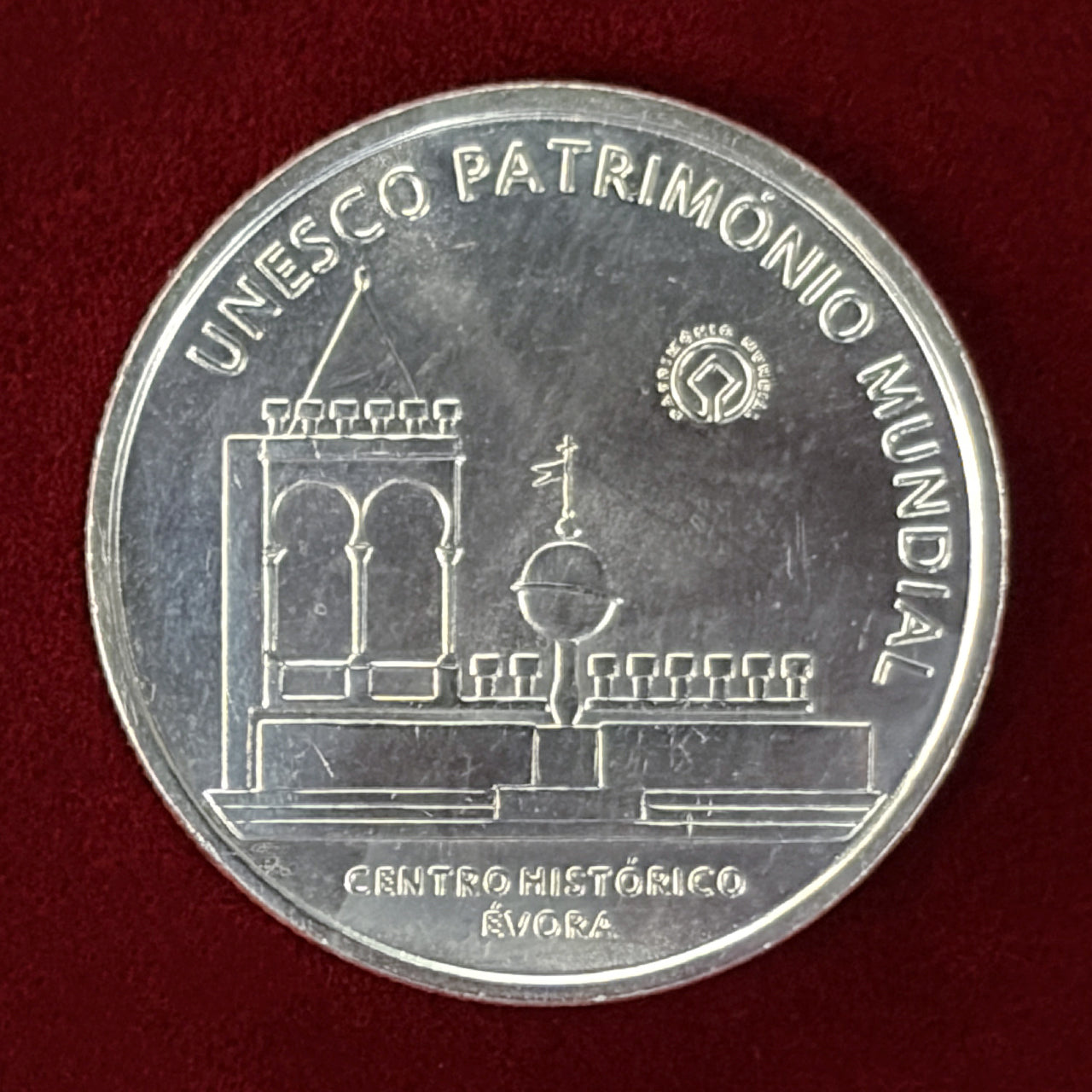 【ポルトガル】ユネスコ世界遺産 エヴォラ歴史地区 5ユーロ 銀貨 2004［B-0000552］