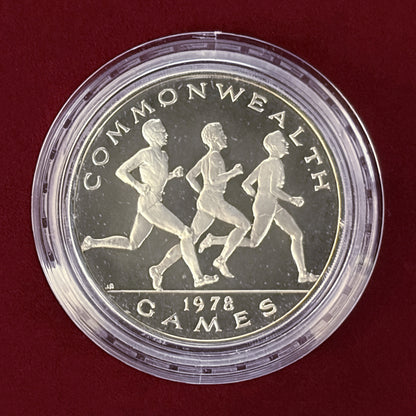 【西サモア】1978年コモンウェルスゲームズ エドモントン大会記念 1タラ 銀貨 プルーフ 1978［B-0000556］