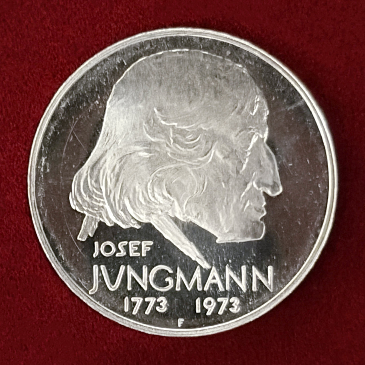 【チェコスロバキア】ヨセフ・ユングマン生誕200周年記念 50コルナ 銀貨 プルーフ 1973［B-0000562］