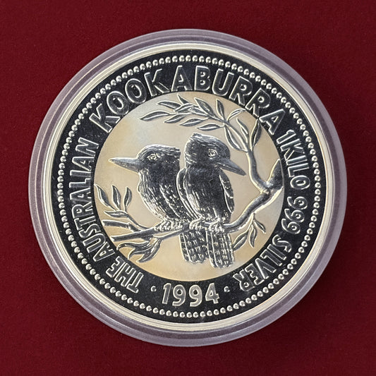 【オーストラリア】ワライカワセミ 30ドル 1kg銀貨 1994［B-0000566］