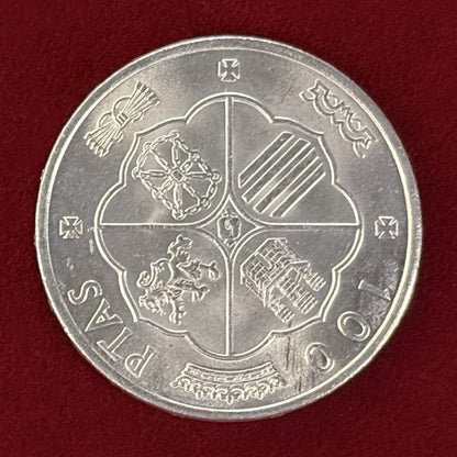 【スペイン】100ペセタ 銀貨 1966［B-0000571］