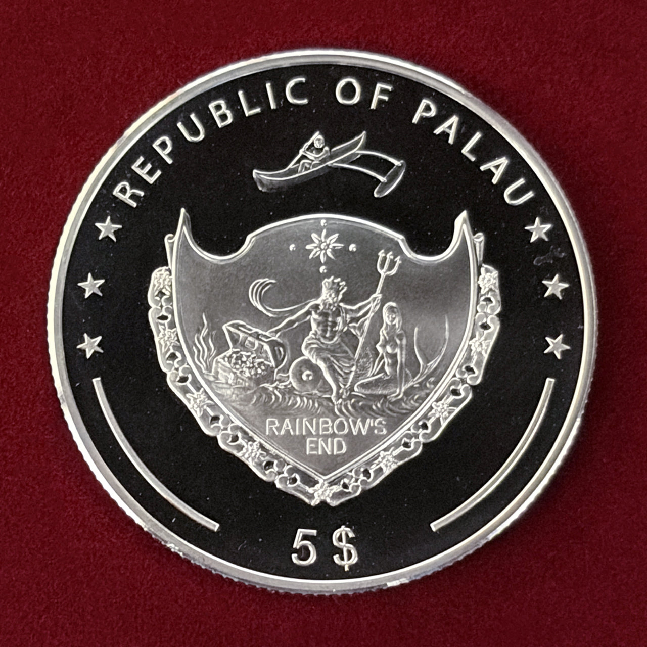 【パラオ】黒真珠 5ドル 銀貨 プルーフ 2006［B-0000574］