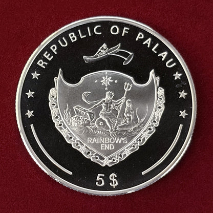 【パラオ】黒真珠 5ドル 銀貨 プルーフ 2006［B-0000574］