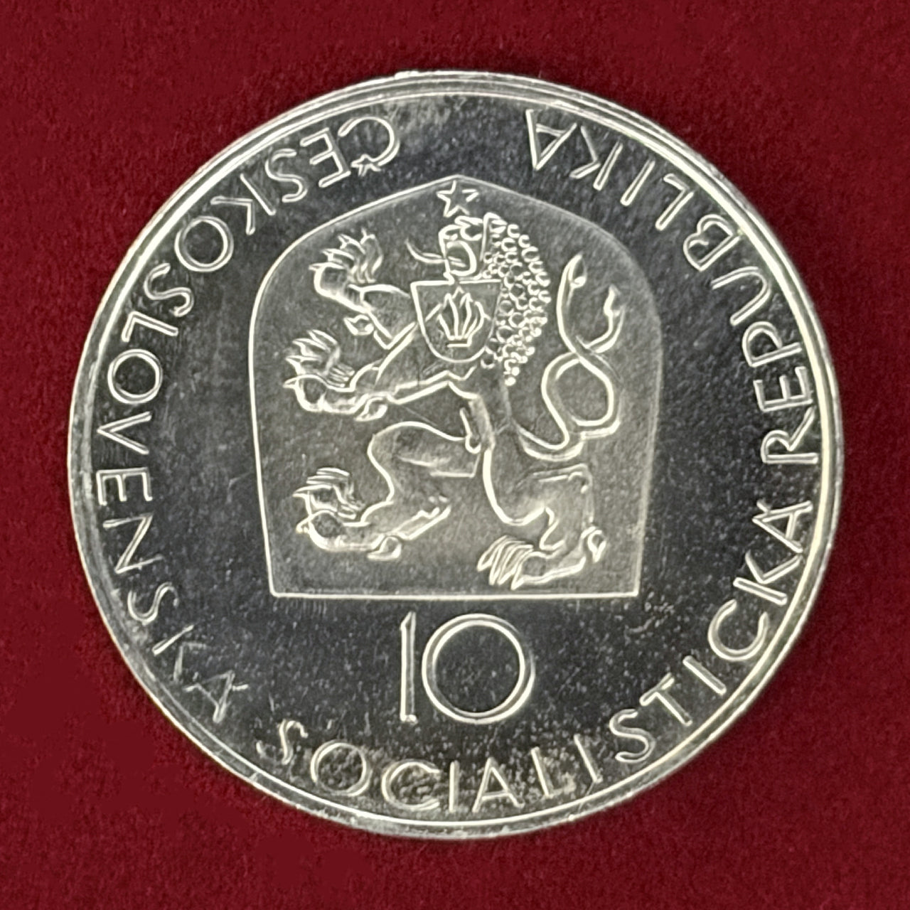 【チェコスロバキア】プラハ国立劇場100周年記念 10コルナ 銀貨 プルーフ 1968［B-0000584］