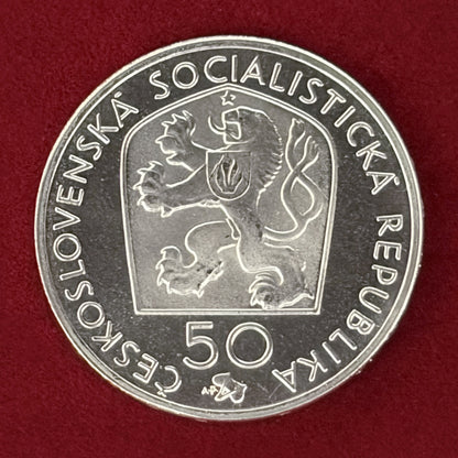 【チェコスロバキア】ヨゼフ・ヴァーツラフ・ミスルベク没後50周年 50コルナ 銀貨 プルーフ 1972［B-0000585］