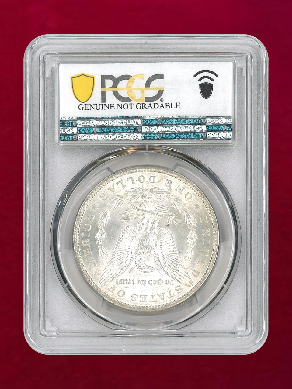 アメリカ】1ドル 銀貨 モルガンダラー 1896 PCGS Genuine Scratch-AU