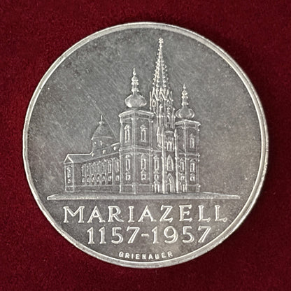 【オーストリア】マリアツェル大聖堂800周年 25シリング 銀貨 プルーフ 1957［B-0000600］