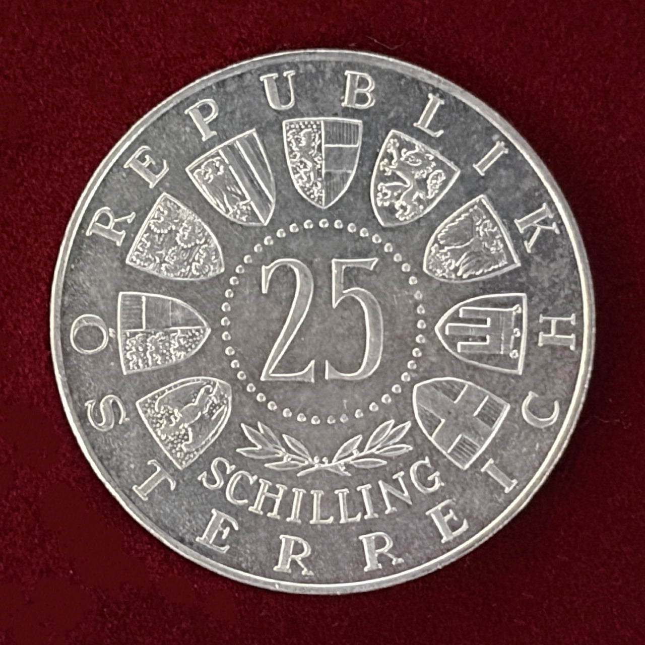 【オーストリア】マリアツェル大聖堂800周年 25シリング 銀貨 プルーフ 1957［B-0000600］