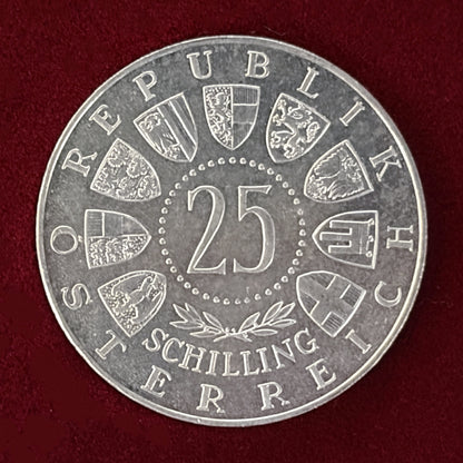 【オーストリア】マリアツェル大聖堂800周年 25シリング 銀貨 プルーフ 1957［B-0000600］