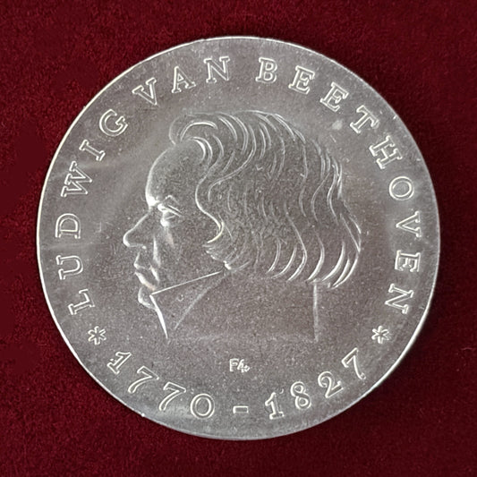 【東ドイツ】ベートーベン生誕200周年記念 10マルク 銀貨 1970［B-0000602］