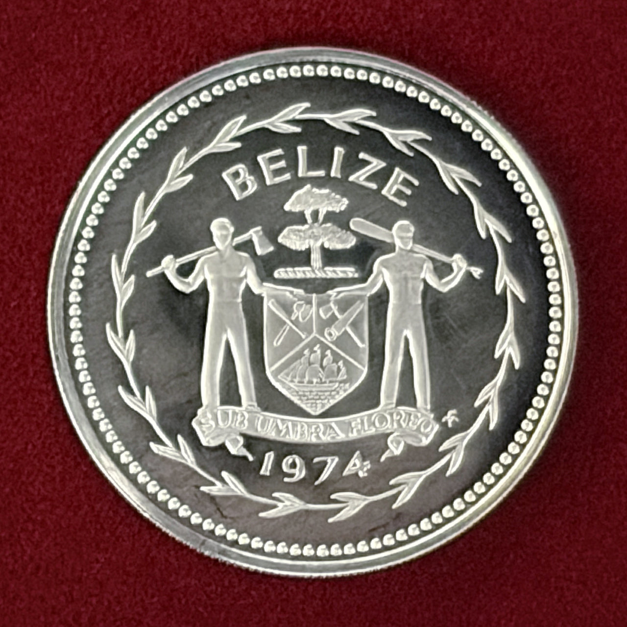 【ベリーズ】グンカンドリ 50セント 銀貨 プルーフ 1974［B-0000612］