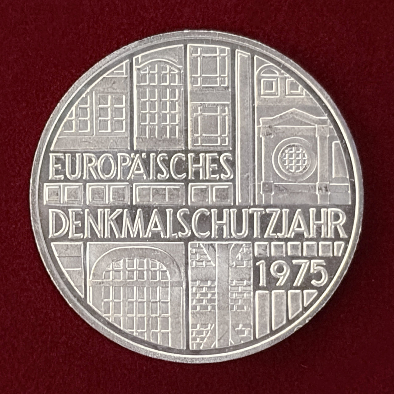 【西ドイツ】ヨーロッパ歴史建造物保護年 5マルク 銀貨 1975［B-0000613］