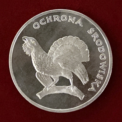 【ポーランド】環境保護 100ズウォティ 銀貨 プルーフ 1980［B-0000614］