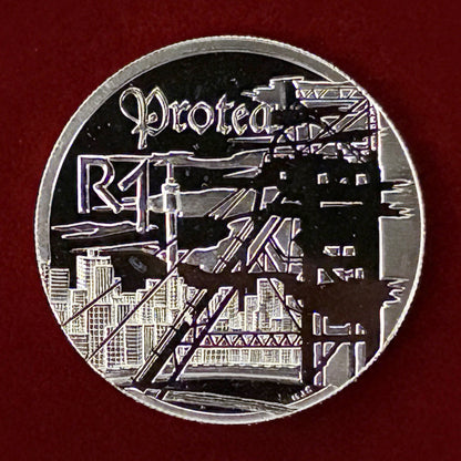 【南アフリカ】南アフリカの金鉱産業 1ランド 銀貨 プルーフ 1999［B-0000615］