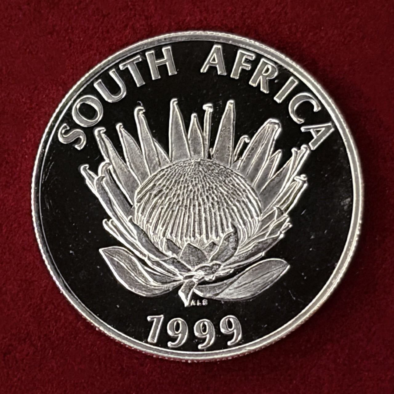 【南アフリカ】南アフリカの金鉱産業 1ランド 銀貨 プルーフ 1999［B-0000615］