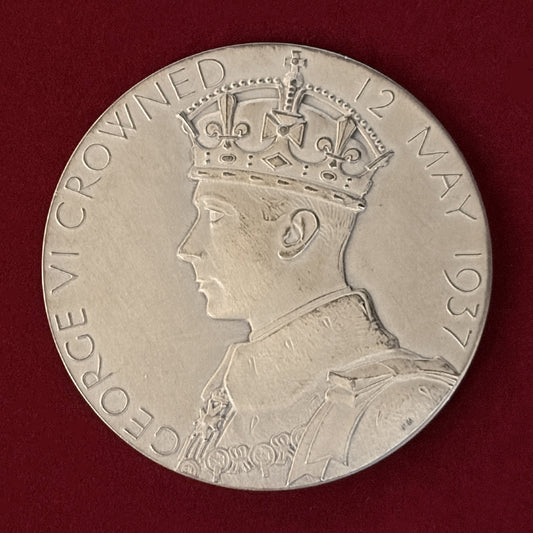 【イギリス】ジョージ6世戴冠記念 シルバー製メダル 1937［B-0000626］