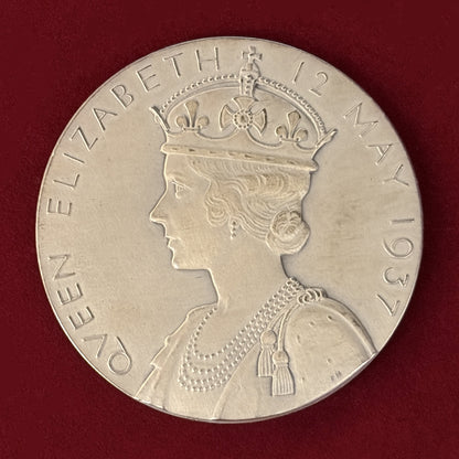 【イギリス】ジョージ6世戴冠記念 シルバー製メダル 1937［B-0000626］