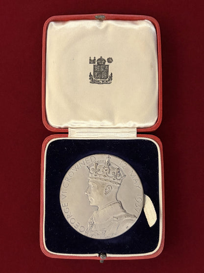 【イギリス】ジョージ6世戴冠記念 シルバー製メダル 1937［B-0000626］