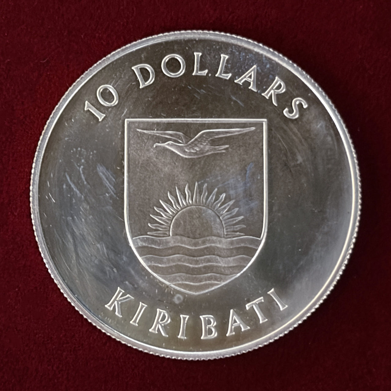 【キリバス】独立5周年記念 10ドル 銀貨 1984［B-0000629］