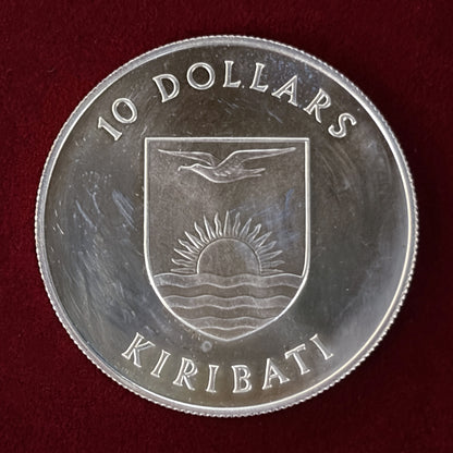【キリバス】独立5周年記念 10ドル 銀貨 1984［B-0000629］