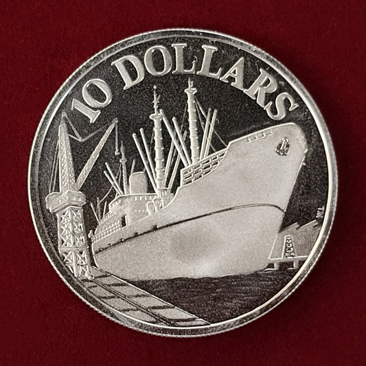 【シンガポール】独立10周年記念 10ドル 銀貨 1975［B-0000632］