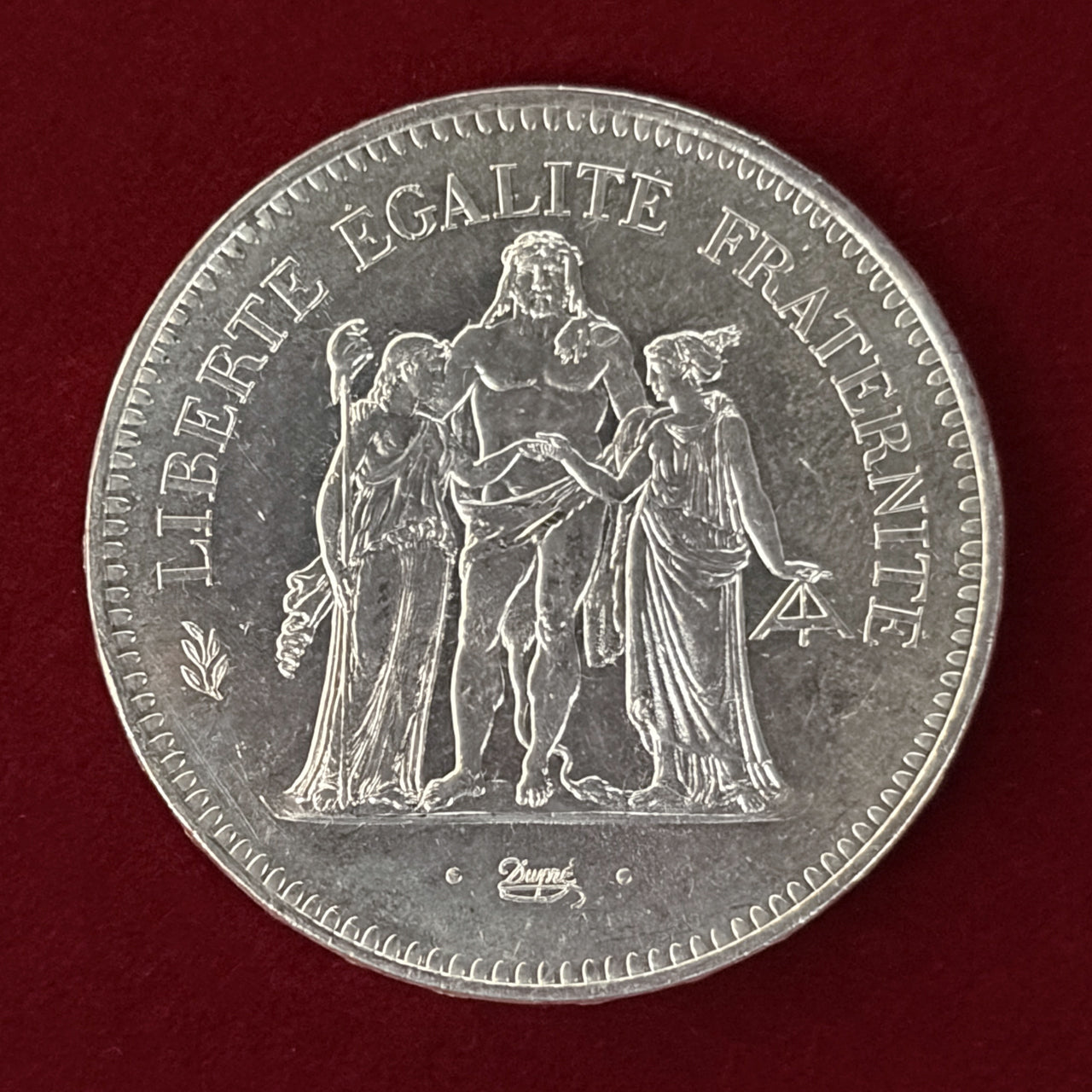 [France] 50 Franc Hercule Hercules Silver Coin [B-0000520]