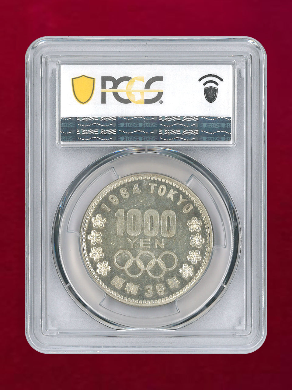 【日本】東京オリンピック記念 1000円 銀貨 昭和39(1964) PCGS MS64PL［B-0000645］