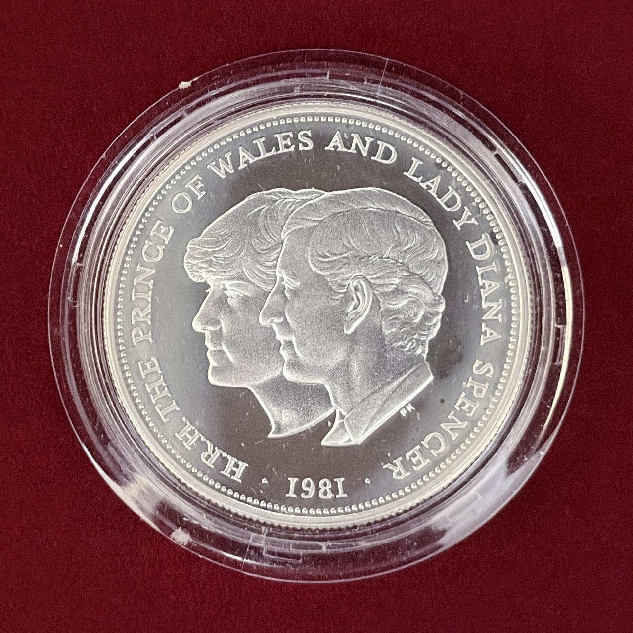 【イギリス】チャールズ皇太子ご成婚記念 25ペンス 銀貨 プルーフ 1981［B-0000648］