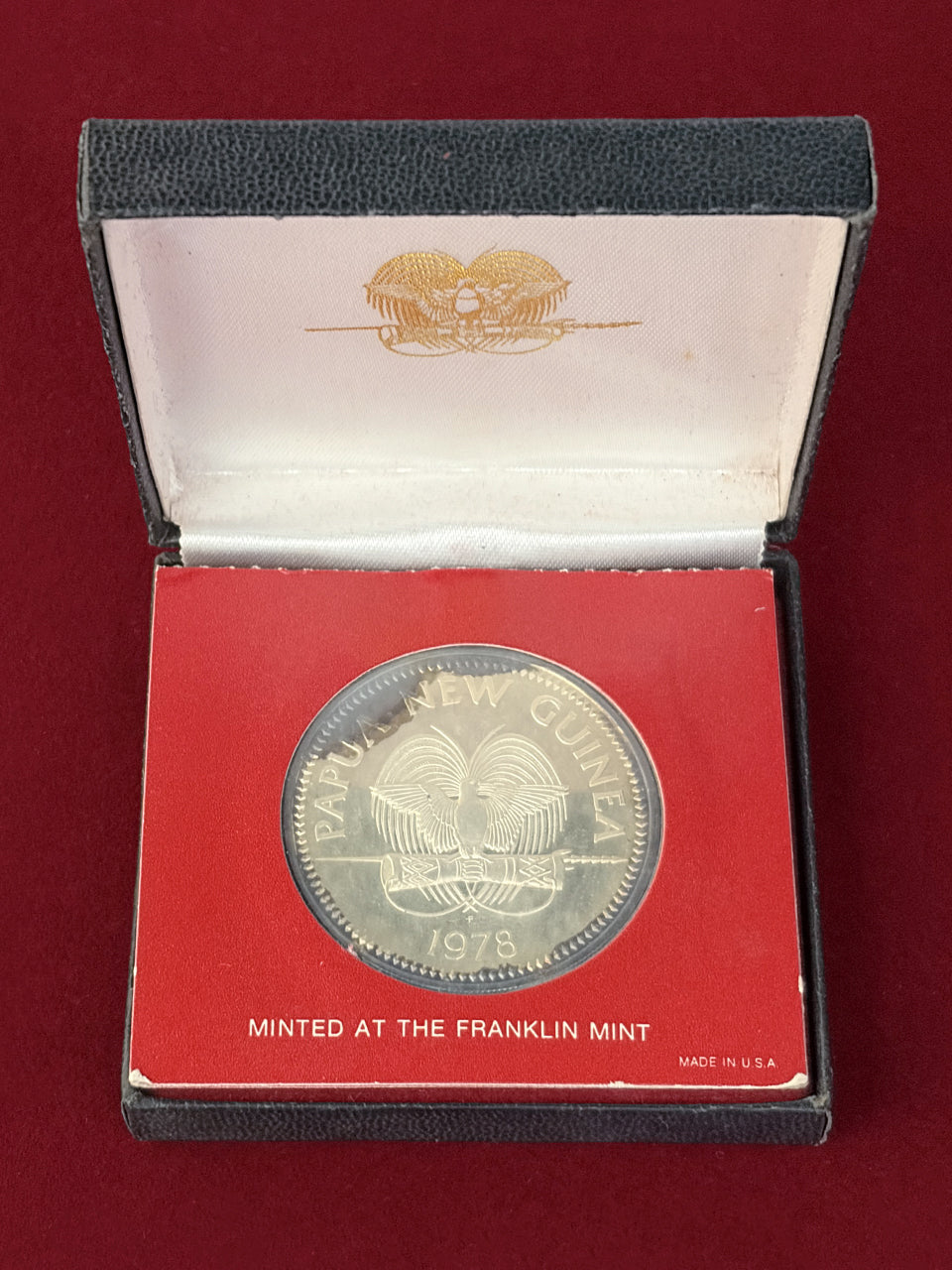 パプアニューギニア】極楽鳥 10キナ 銀貨 プルーフ 1978［B-0000649