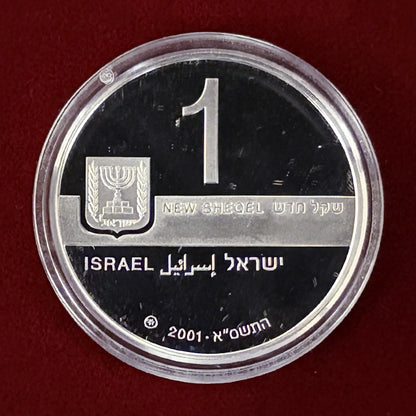 【イスラエル】イスラエルの芸術 音楽 1シェケル 銀貨 プルーフ 2001［B-0000664］