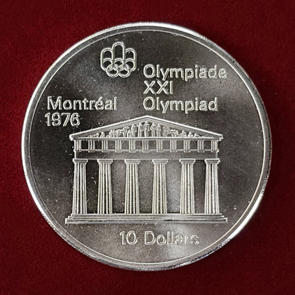 【カナダ】モントリオールオリンピック記念 10ドル 銀貨 1974［B-0000672］