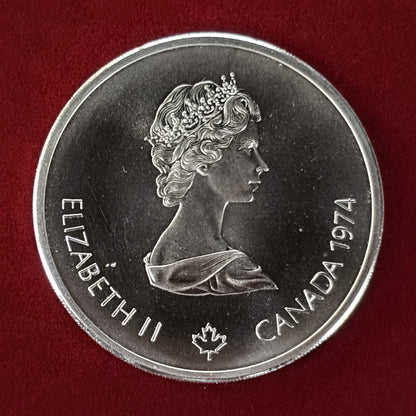 【カナダ】モントリオールオリンピック記念 10ドル 銀貨 1974［B-0000672］