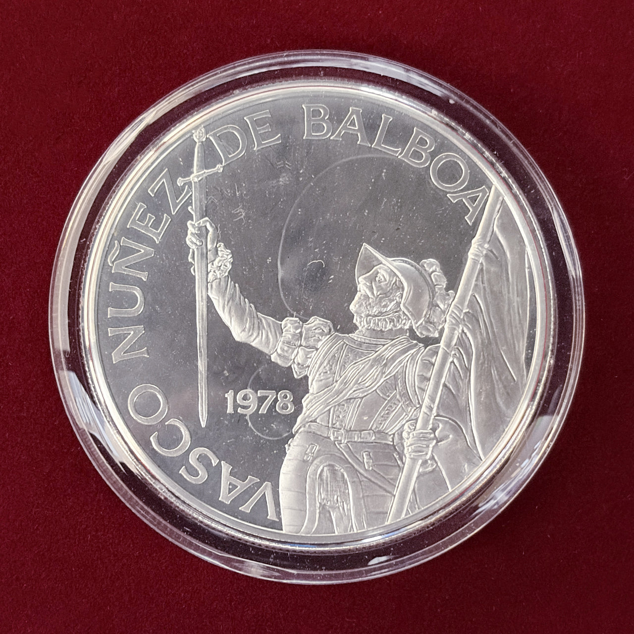 パナマ】建国75周年記念 20バルボア 銀貨 プルーフ 1978［B-0000681