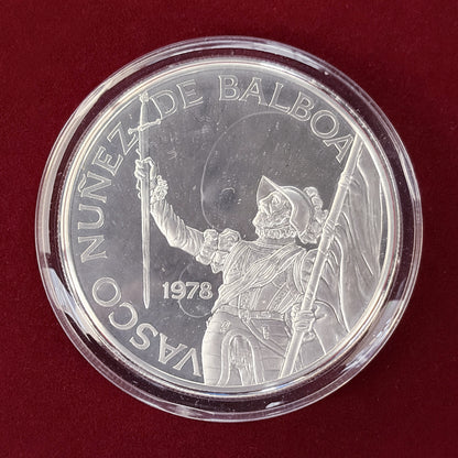 【パナマ】建国75周年記念 20バルボア 銀貨 プルーフ 1978［B-0000681］
