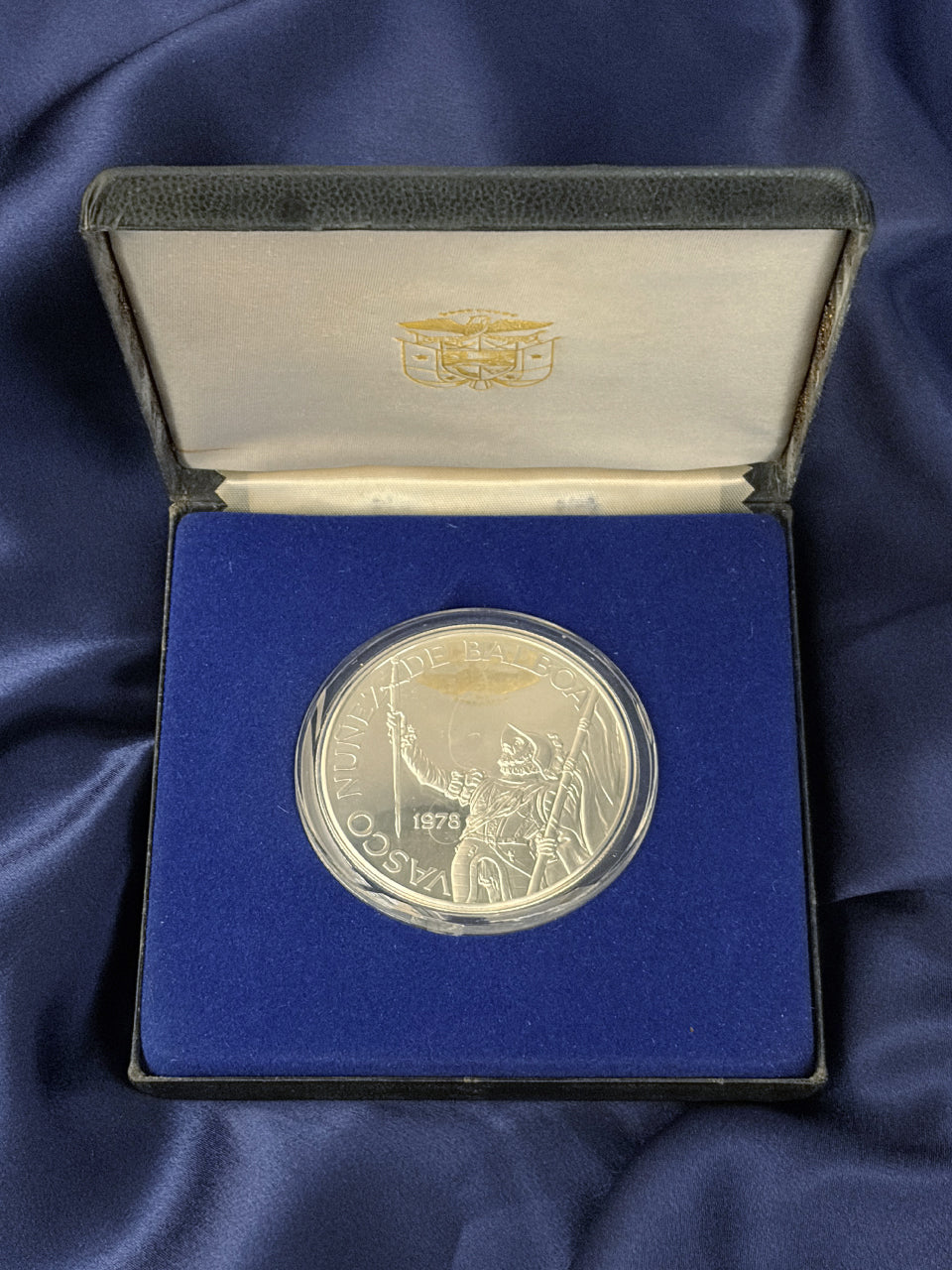 パナマ】建国75周年記念 20バルボア 銀貨 プルーフ 1978［B-0000681