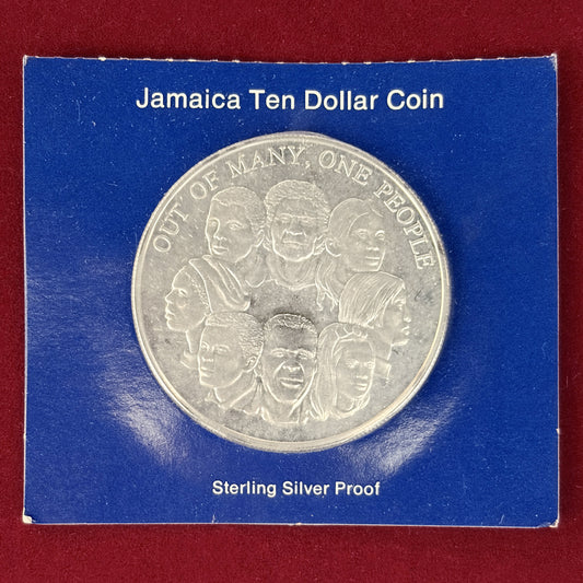 【ジャマイカ】ジャマイカの団結 10ドル 銀貨 プルーフ 1978［B-0000683］